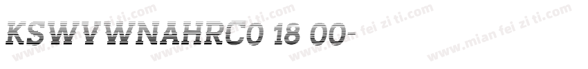 KSWVWNAHRC0 18 00字体转换